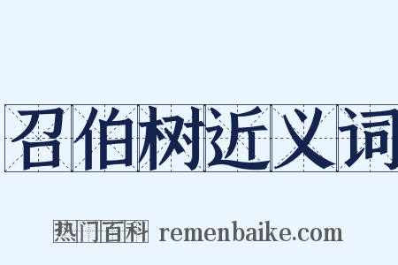 召伯树近义词是什么意思的图片